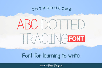 Preview of ABC Dotted Tracing Font - Letter Font For Tracing by Beast Designer