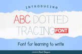 ABC Dotted Tracing Font - Letter Font For Tracing by Beast