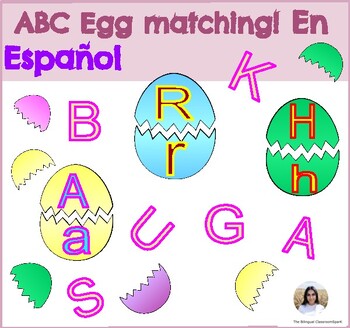 Preview of ABC Egg Matching! EN ESPAÑOL. (Spanish)