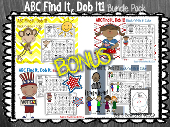 Preview of ABC Find It, Dob It BUNDLE- Bonus Included