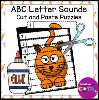 Preview of Occupational Therapy ABC Fine Motor Cutting Activity Number Order 1-10 Puzzles