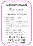 ABC Flashcards: Animal Flashcards, Printable