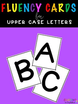 Preview of ABC Fluency Flash Cards for Upper Case Capital Letters