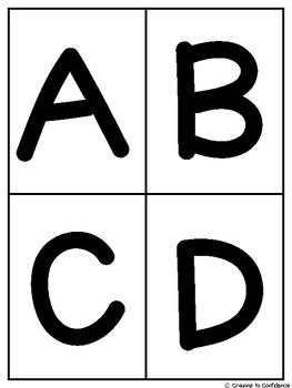 abc fluency flash cards for upper case capital letters by