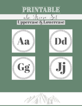 Preview of ABC Frieze | ABC Headers for Word Wall | Aa-Zz | Uppercase/Lowercase