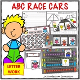 Letter Recognition -  ABC Race Cars Literacy Center Activities