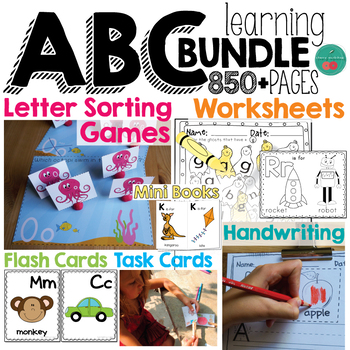 Preview of Letter Recognition Activities - Mini Books, Centers, Flashcards and Worksheets