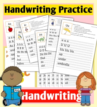 Preview of ABC Handwriting practice worksheets | Alphabet Handwriting Practice | 27 pages
