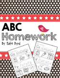 ABC Homework Pages - letters and sound practice 