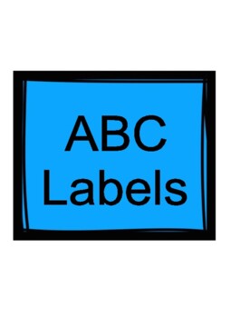 Preview of ABC Labels: Small Blue