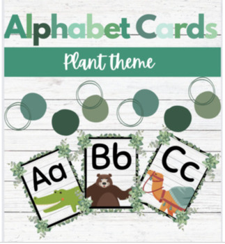 Preview of ABC Letter Cards Plant Theme