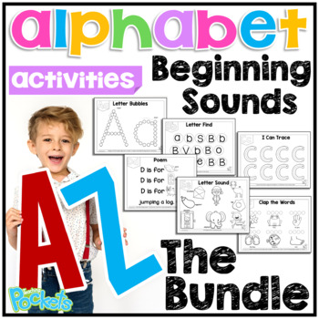 Preview of ABC Letter & Letter Sounds Practice | ABC Books & Activities Full Year BUNDLE