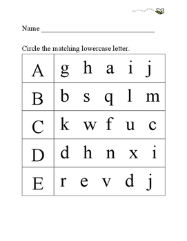 ABC Letter Matching by Colleen Ries | Teachers Pay Teachers