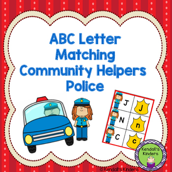 Preview of ABC Letter Matching with Police Officers