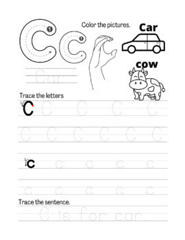 ABC Letter Tracing Activity Coloring Book by The Teacher's Pet | TPT