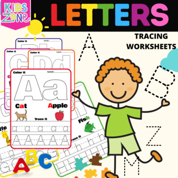 Preview of ABC Letter Tracing Practice Workbook for Kids, Back To School