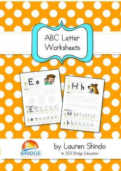 ABC Letter Worksheets - Basic Phonics by Lauren Shindo | TpT