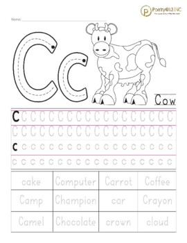 ABC Letter Worksheets: Handwriting & Sound Association by Poetry13 ...