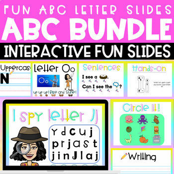 Preview of ABC Letters BUNDLE Interactive Slides and Activity Sheet Phonics / Reading