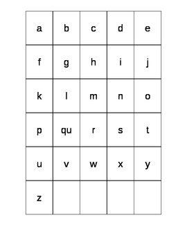 Preview of ABC Lowercase Grid Word Work