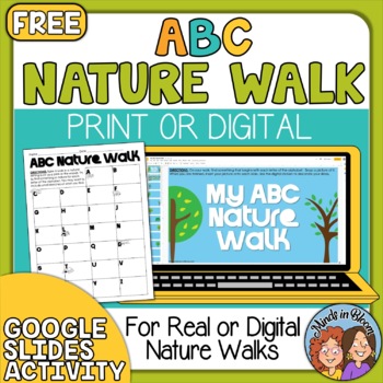 Preview of ABC Nature Walk - Print or Digital