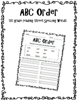 abc order 1st grade reading street by kari webb tpt