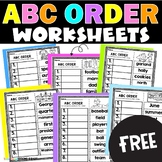 ABC Order Worksheets - Free Alphabetical Order Practice fo