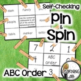 ABC Order - Self-Checking Reading Centers - Word Work