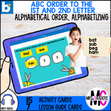 ABC Order | Alphabetical Order Digital Task Cards 1st and 