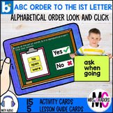 ABC Order | Alphabetical Order Digital Task Cards Yes or N