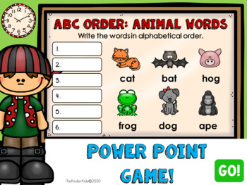 Preview of ABC Order (Alphabetical Order) PowerPoint Game
