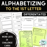 ABC Order | Alphabetizing to the 1st Letter - Worksheets a