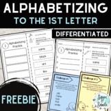 ABC Order | Alphabetizing to the 1st Letter - Worksheets a