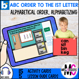 ABC Order | Alphabetical Order Digital Task Cards Boom Cards™