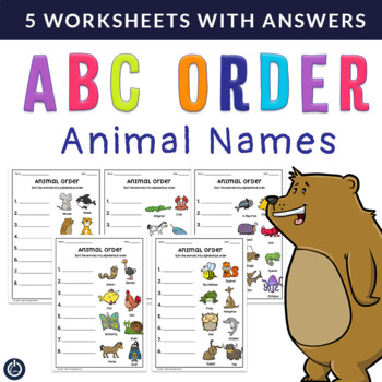 Abc Order Animal Names Years 1 2 Tpt