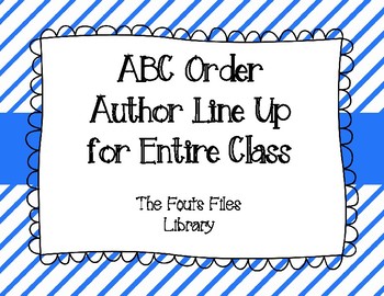 Preview of ABC Order Author Line Up Task Cards