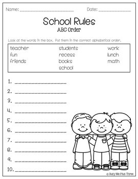 abc order worksheets alphabetical order pages for 1st 2nd 3rd tpt
