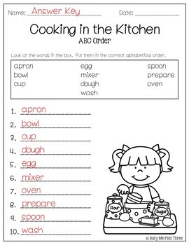 ABC Order Worksheets Alphabetical Order Pages for 1st, 2nd, 3rd | TpT