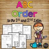 ABC Order Worksheets Alphabetical Order Pages for 1st l 2nd l 3rd