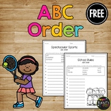 ABC Order Worksheet FREE Alphabetical Order Activities | 1