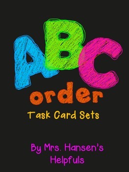 Preview of Alphabetical (ABC) Order Task Cards