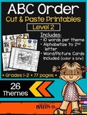 ABC Order Cut and Paste Printables: Level 2 {26 themes}
