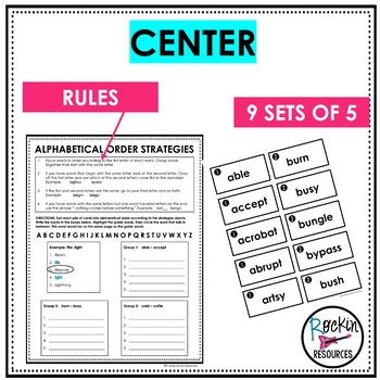 abc order alphabetical order worksheets task cards