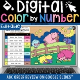 ABC Order Digital Color by Number Grammar Review Google Sl