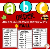 Alphabetical Order Worksheets - Fall