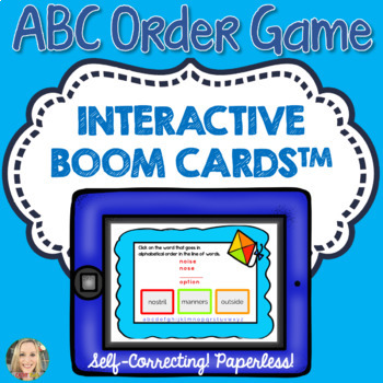Preview of ABC Order Game, Boom Cards™, Grammar in Context, Alphabetizing