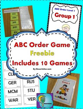 Preview of ABC Order Game Level 1 Freebie