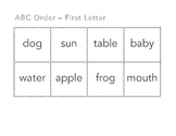 ABC Order Learn or Review