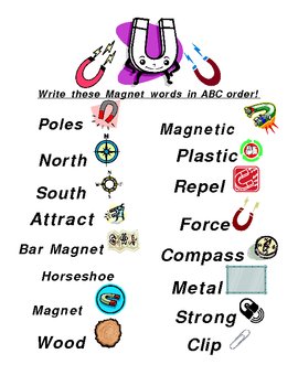 Preview of ABC Order Magnet Words