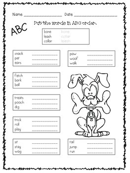 ABC Order Poster & Worksheets for 1st Grade by Lazzaro | TpT